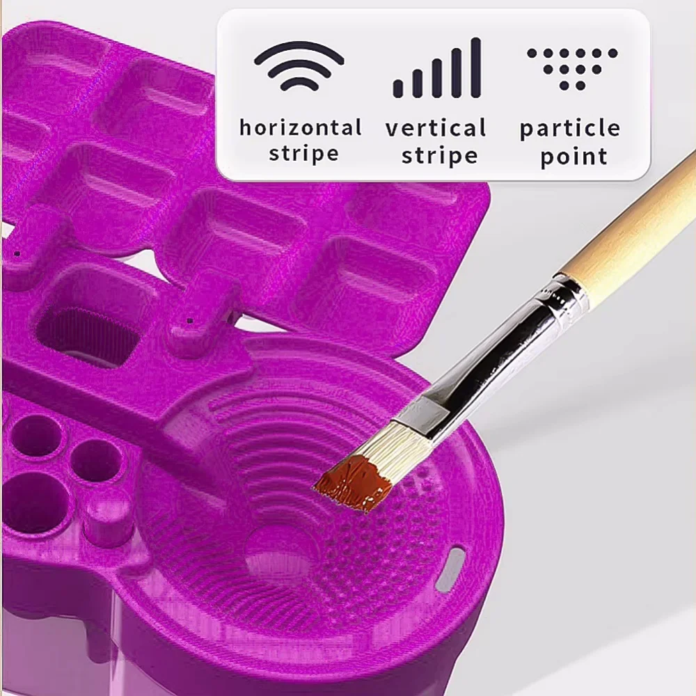 Paint Brush Cleaner With Drain Button Automatic Water Circulation Paint Brush Cleaning Machine Cleaning Bucket Art Tools