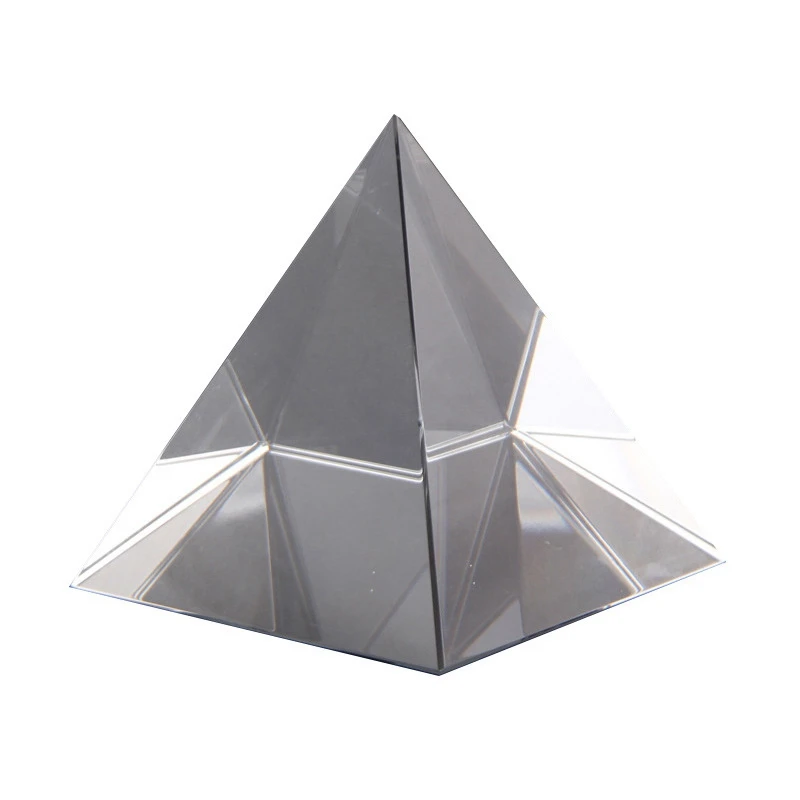 Prism Optical Glass Pyramid 40mm High Rectangular Polyhedron Suitable for Teaching Experiments