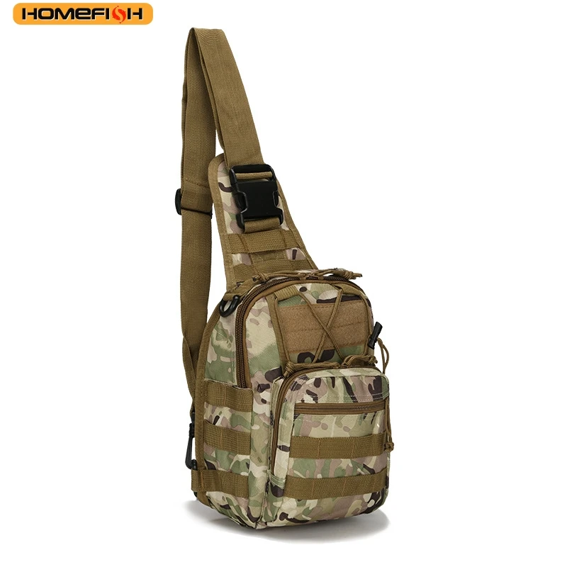 HOMEFISH Bolso Bandolera Táctico para Exteriores, para Hombres y Mujeres, Ideal para Senderismo, Camping y Viajes