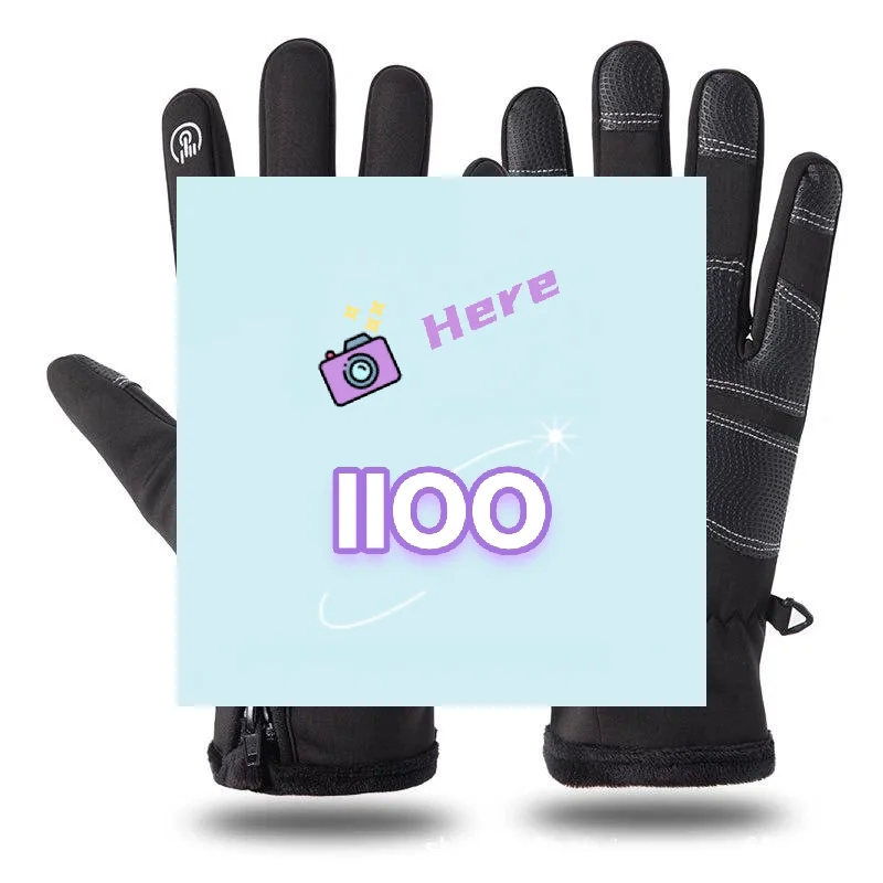 【IIOO】Motorcycle Gloves Winter Thermal Fleece Lined Winter Cold-proof Full Finger Touchscreen Ski Waterproof Riding Accesso
