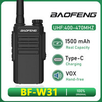 Baofeng W31 Mini Walkie Talkie Support USB C Charging BF-WP31 Portable Handheld Two Way Radios MP31 Pro 16 Channels Scan Battery