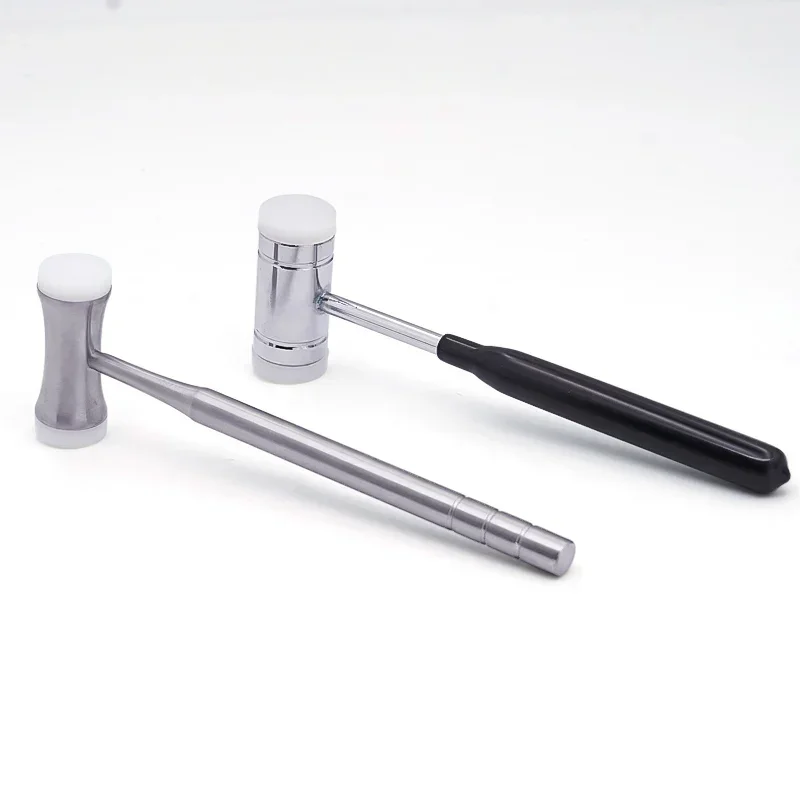 

1pc Dental Bone Hammer Double-headed Nylon Stainless Steel Handle Replaceable Pad Dental Surgical Instrument