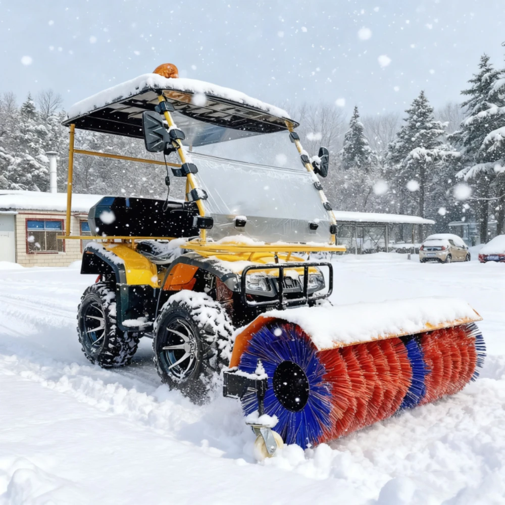 High Efficiency Engine Four-wheel Crawler Snow Blower for Winter Mounted Snow Sweepers