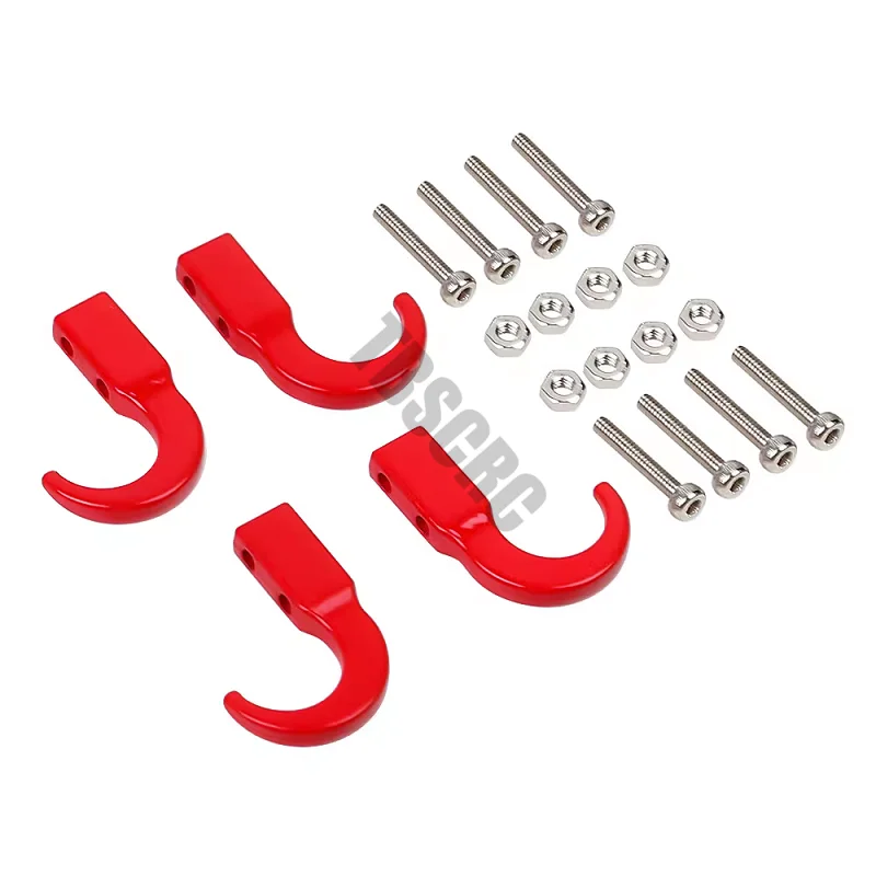 TBSCRC 1/10 Scale Accessories Metal Tow Hook Trailer Rope Chain Trailer shackle for RC Crawler Car Axial SCX10 Traxxas TRX4 Tami