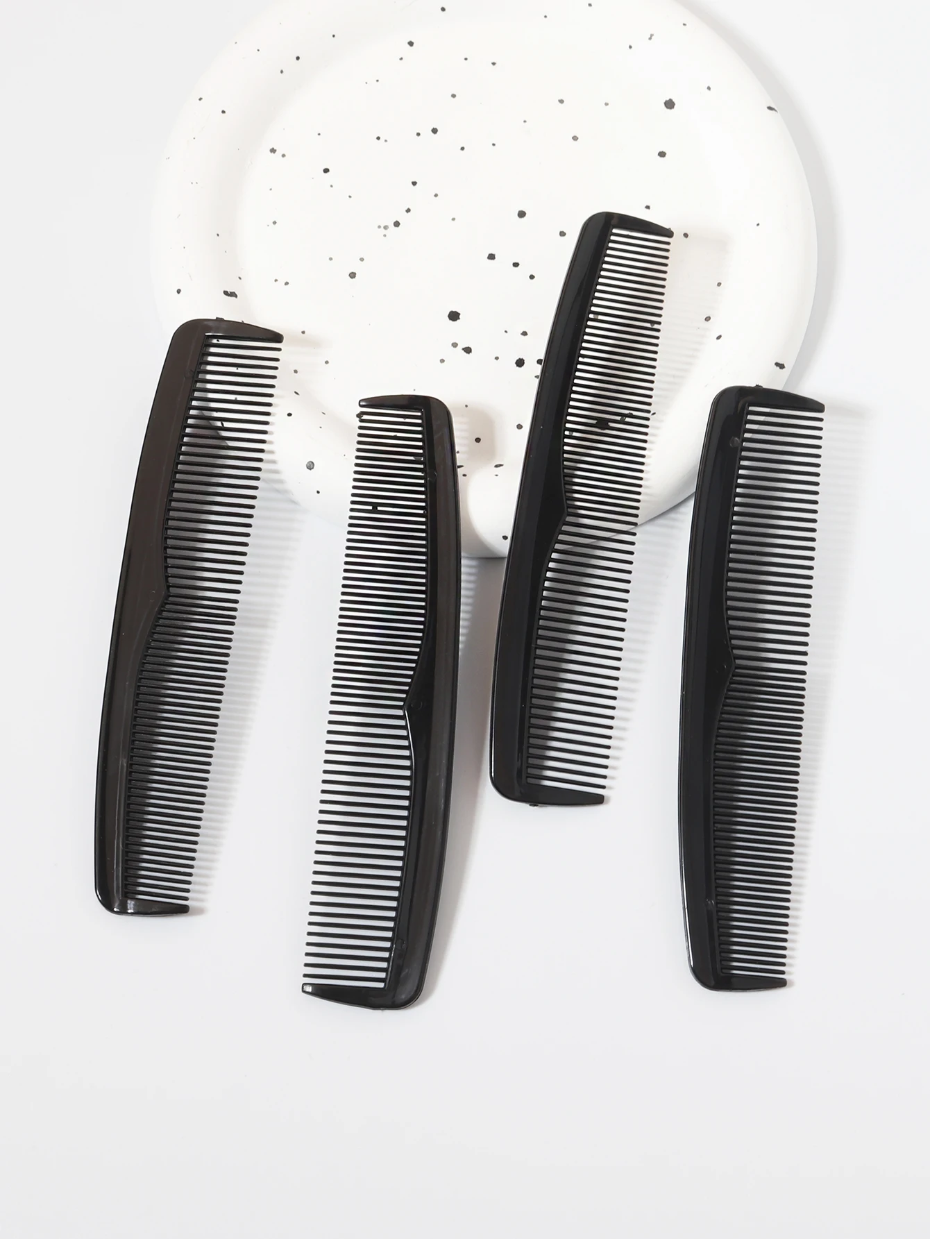 4 Stück Mini tragbare antistatische doppelseitige dicht gezahnte Haarkämme aus Kunststoff, Styling-Werkzeuge für Haaraccessoires – Detail 1