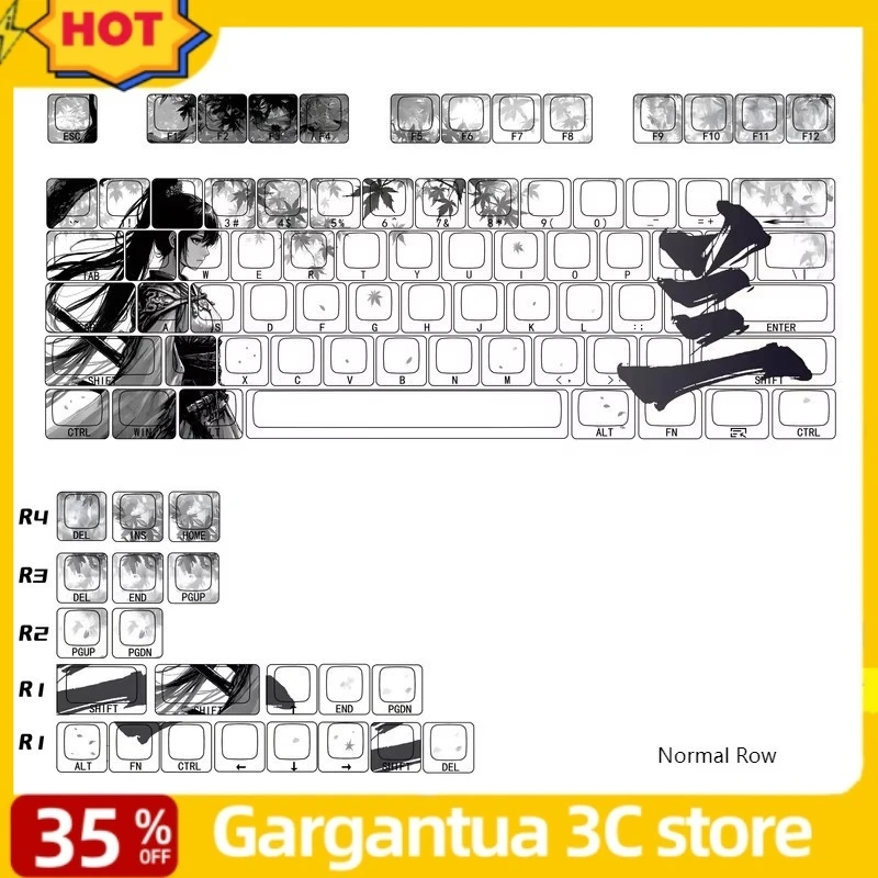 95 Keys Customized Keycaps Cheery Profile Thermal Sublimation Pbt Pc Personalized Cartoon Gifts Mechanical Keyboard Keycaps