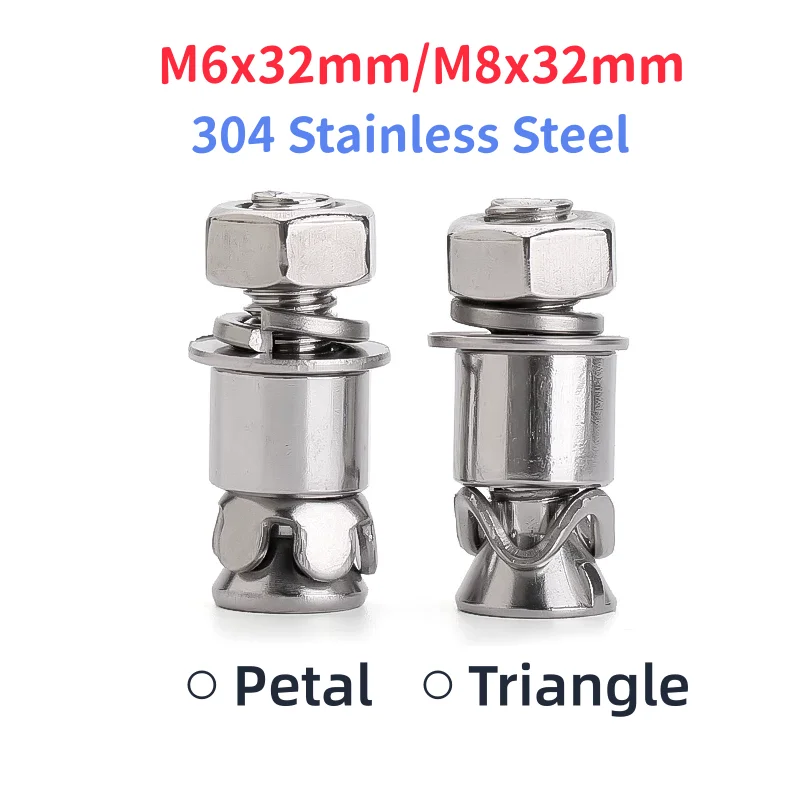 304 Stainless Steel Anchor Bolt M6 M8 Expansion Bolts Fixing Knock-in Anchor for Marble Ceramic Curtain Wall Fastener