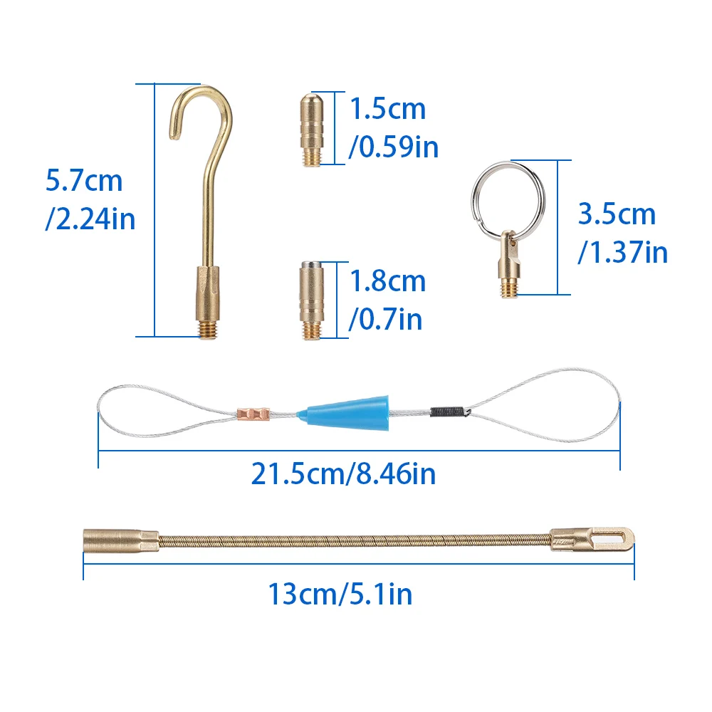 10Pcs Diameter 4mm 33/45cm Fiberglass Cable Push Puller Running Cable Wire Kit Electrical Cable Wall Installing Rods Wiring Tool
