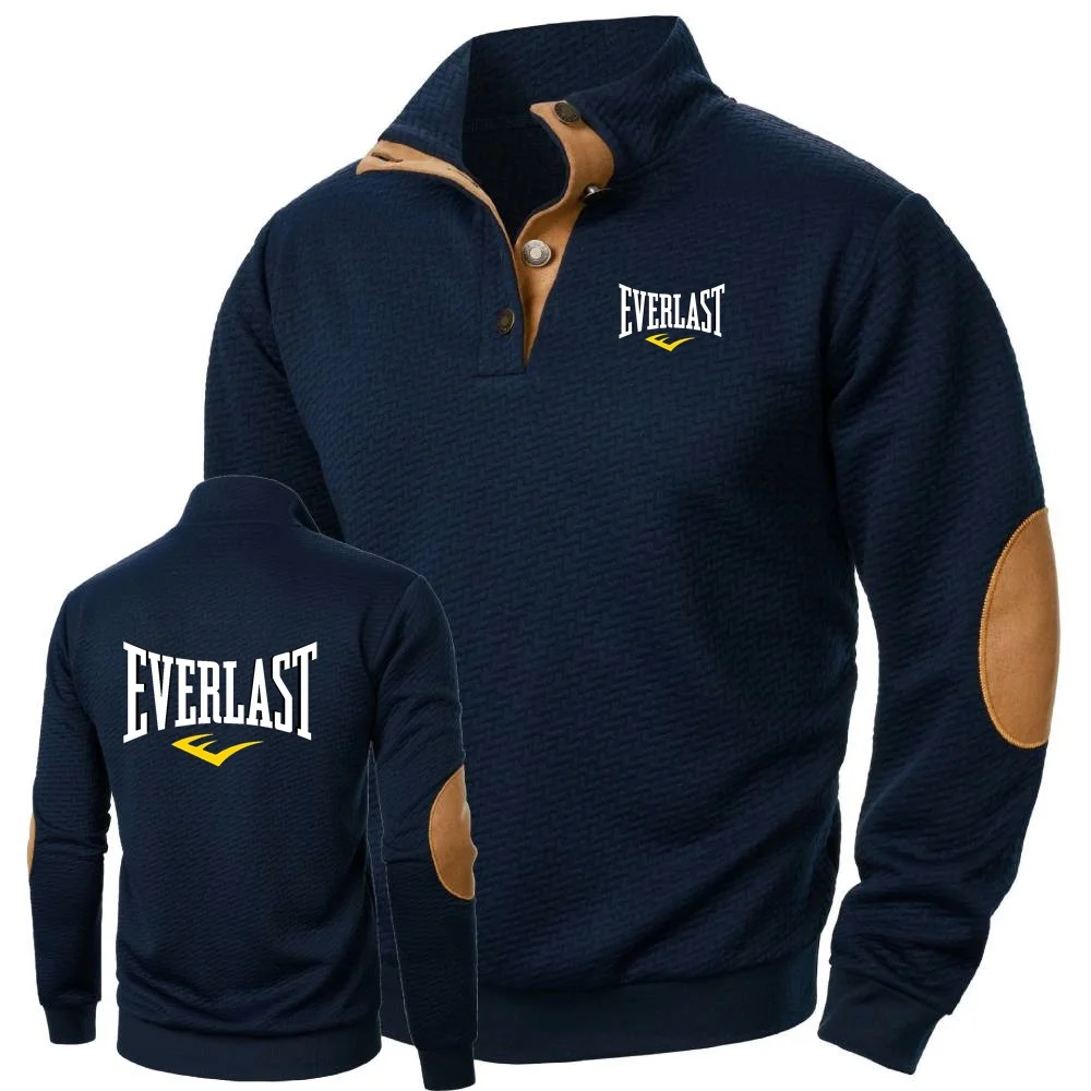 Sudaderas simples y cómodas para hombre, chaqueta deportiva para correr, jersey de lana cálido, ropa deportiva juvenil para gimnasio, suéter de cuello alto
