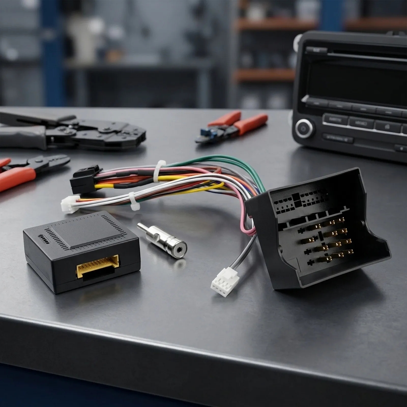 for 16p 16 Pin Wiring Harness Radio Installation Easy To Use High Reliability Non-deformation Stable Performance