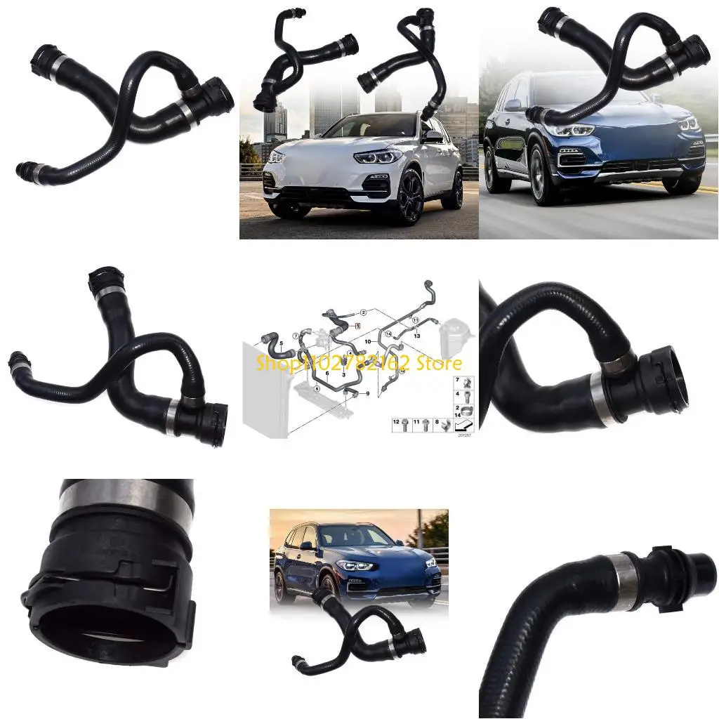 

547B автозапчасти, шланг радиатора охлаждающей жидкости, верхняя трубка, совместимая для E70 L6 3.0L 2007-2010 17127537107