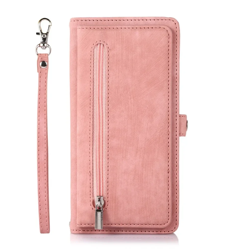 Crossbody Wrist Strap Phone Case for IPhone 13 12 Mini 16 15 Plus 14 11 Pro Max XS X XR Leather Wallet Credit Card Holder Cover image 3