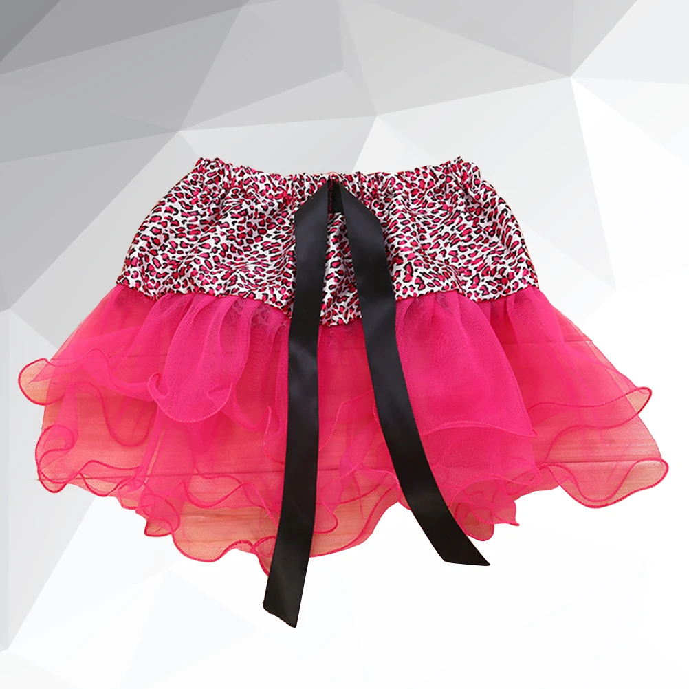 

Leopard Ballet Tutu Skirt 3 Layer Tulle Skirt Rose Red For Halloween Dance Costume Party Role Play