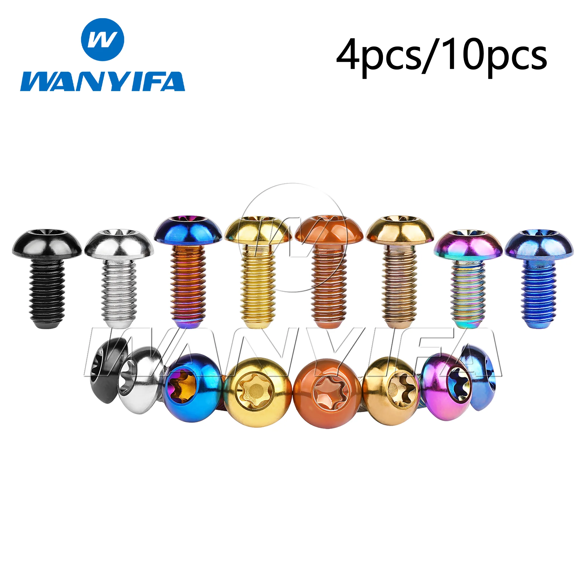 

Wanyifa Titanium Bolt M5x10 12mm T25 Torx Head Screw for Bicycle Water Bottle Cage Cycling Bike Accessory 4pcs/10pcs