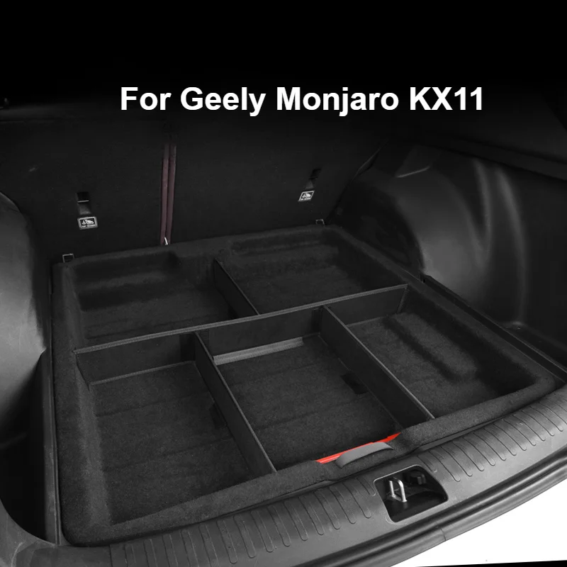 

Rear Trunk Storage Partition Board For Geely Monjaro KX11 Tailboot Lower Storage Partition Automobile Inteior Accessories