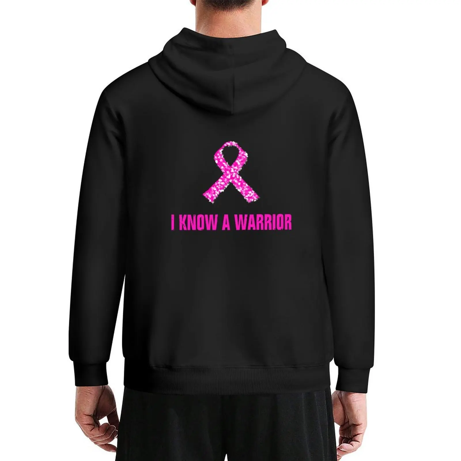 

I Know A Warrior Breast Cancer Awareness Hoodie anime clothes autumn jacket men clothes for men fashion men hoodie oversize