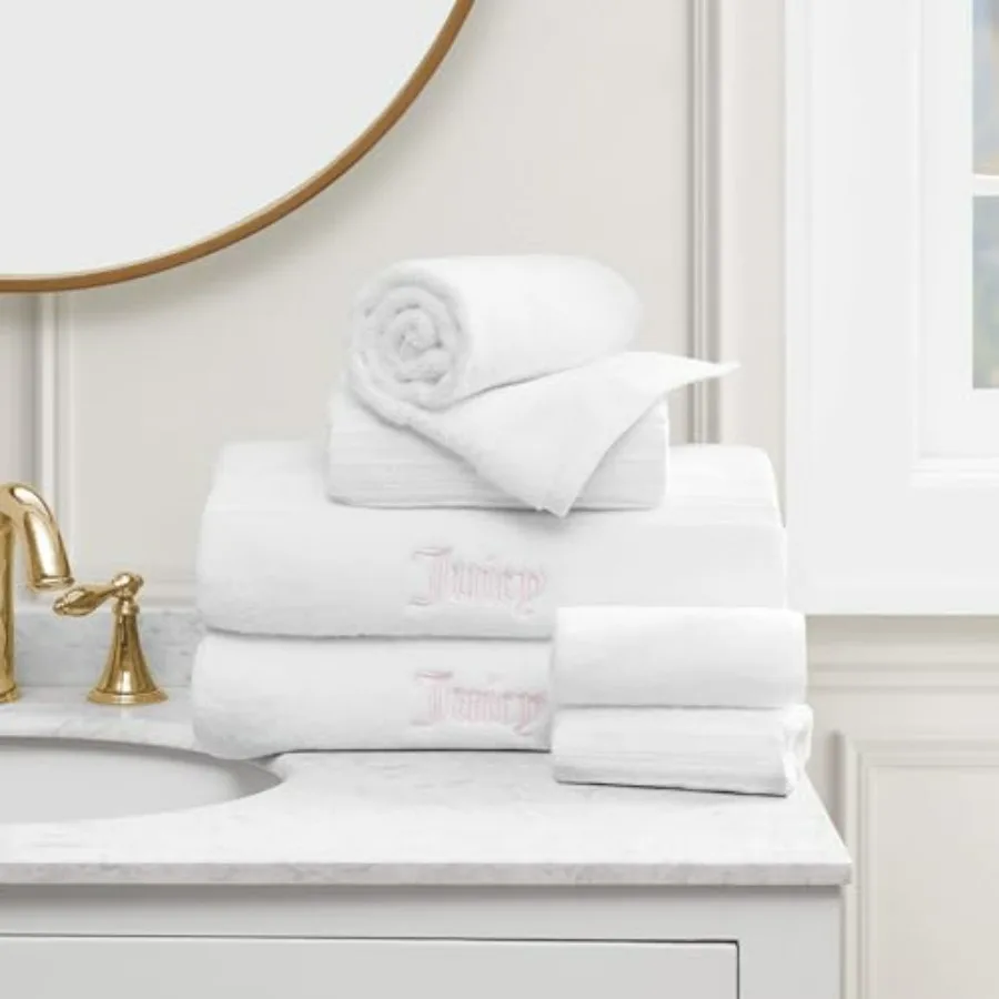 

Bathroom use, 100 cotton, white, ultra-soft and highly absorbent luxury towel set