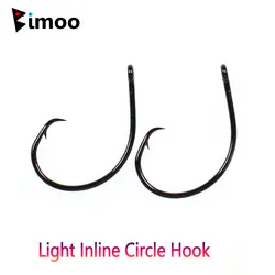 Bimoo 40pcs High Carbon Steel Light Inline Circle Hook For Saltwater Fishing Bass Catfish Octopus Wahoo Pike Tuna Fishing Tackle