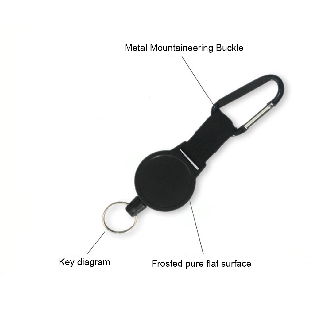 Black Wear-resistant Key Ring With Wide Application And No Loose Thread For Keys And Retractable