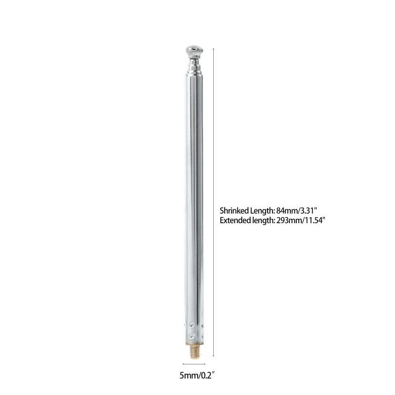 Telescopic Antenna Durable Model Car Replacement 5 Sections Connectors