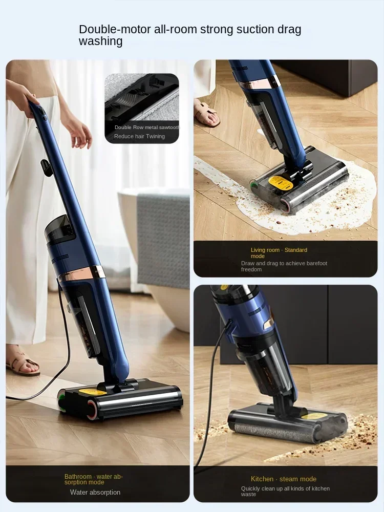 Original  Deerma X30 Steam floor washer Household appliances double roller brush automatic dry and wet cleaning, vacuuming and