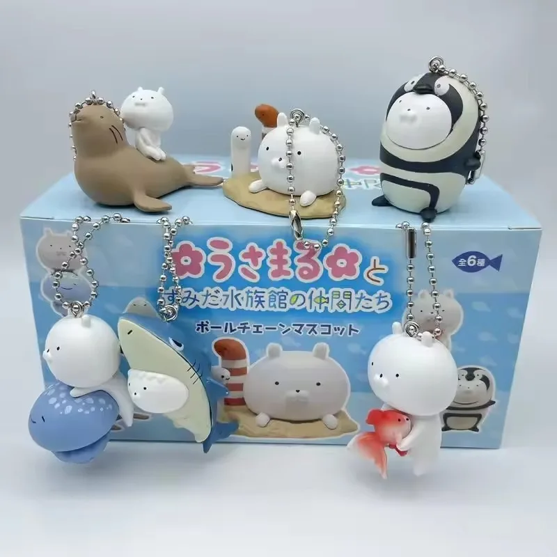 New Rabbit And Ocean Partner Aquarium Limited Edition Blind Box Sea Elf Penguin Action Figure Keychain Bag Pendant Surprise Gift