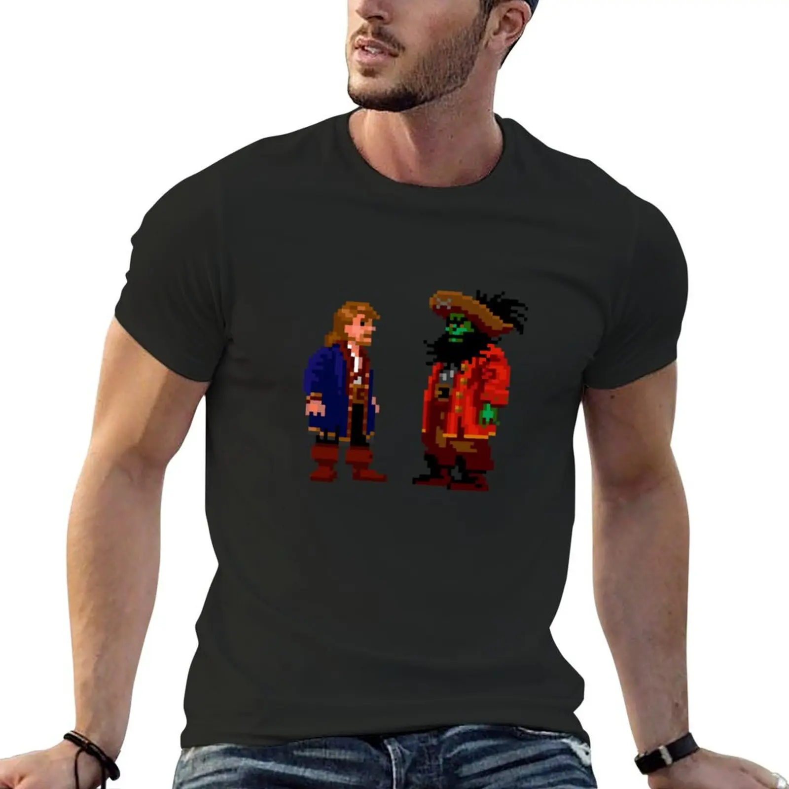 Guybrush LeChuck Monkey Island T-Shirt plus size clothes vintage customs mens big and tall t shirts