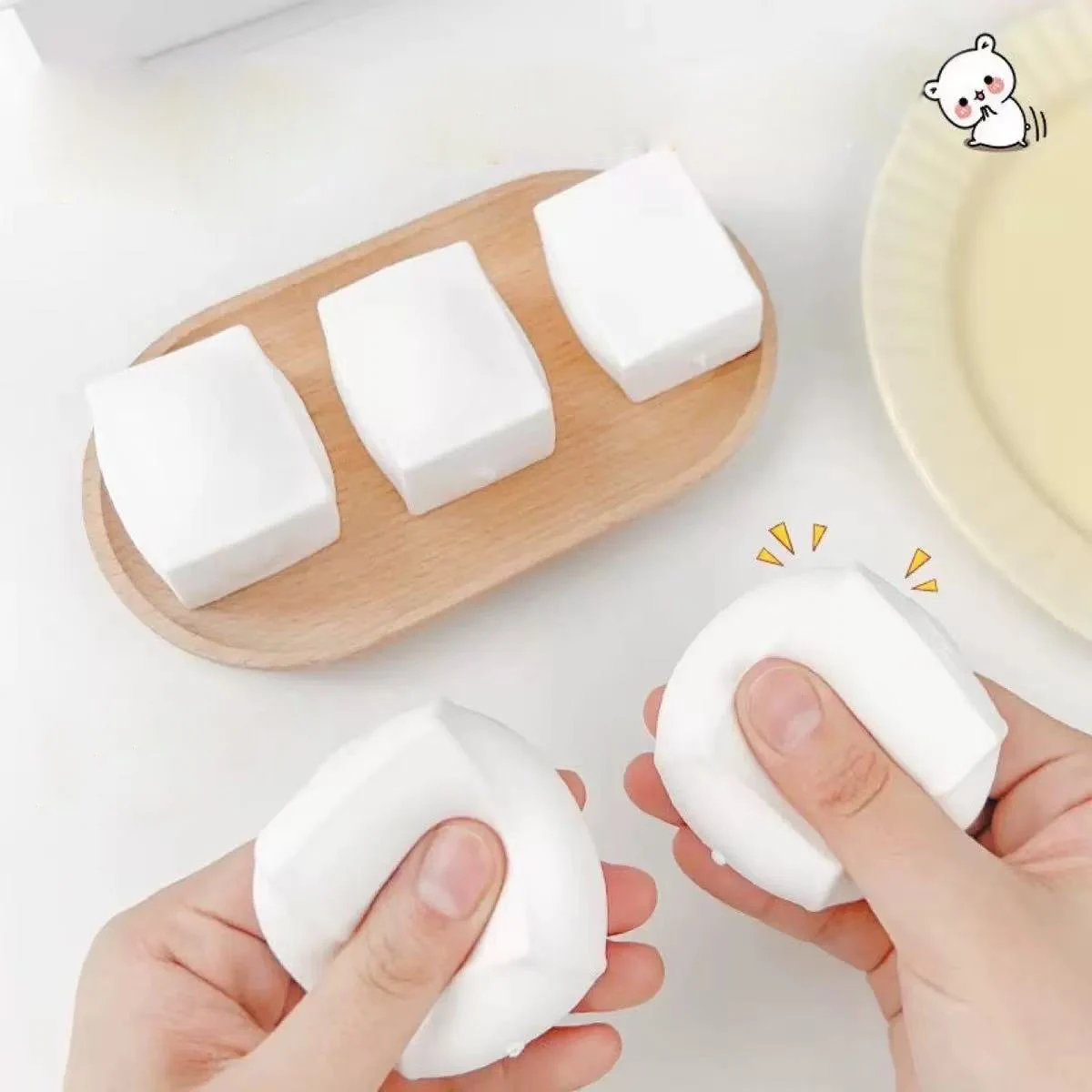 كرات الضغط اللطيفة من التوفو، ألعاب حسية لتخفيف التوتر، ألعاب متململة، كرة عجينة إسفنجية، هدايا لأفضل هدية #1