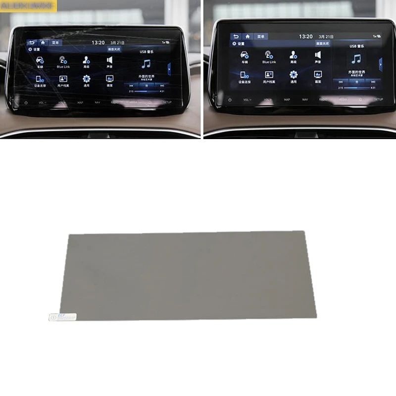 

For hyundai santa fe IX45 2019 2020 GPS Navigation Screen Steel material Protective Film LCD Screen Film Sticker car accessories