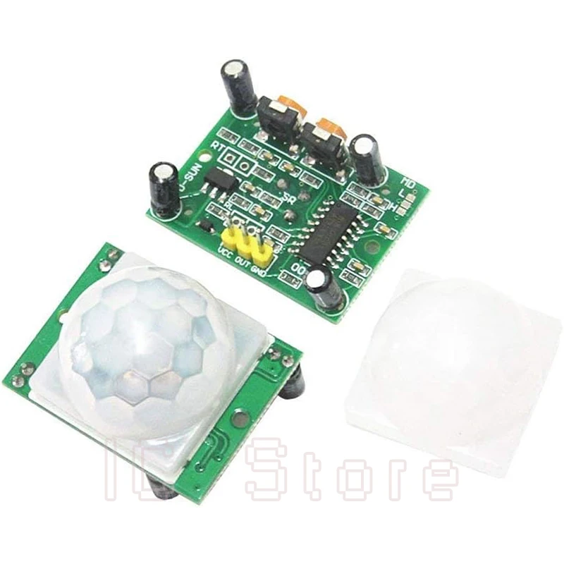 100PCS HC-SR501 Passen IR Pyro-elektrische Infrarood Mini PIR module Bewegingssensor Detector Module Beugel Voor Arduino