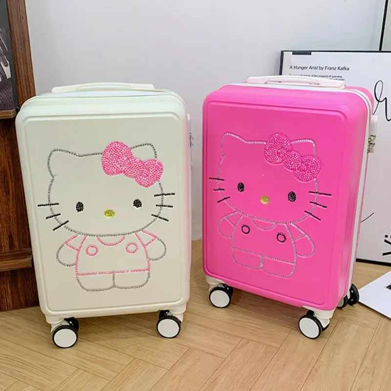 

Cute Cartoon Hello Kittys Luggage Box 20 Inches Universal Wheel Travel Lighten The Burden Good-Looking Password Box Fashion Gift