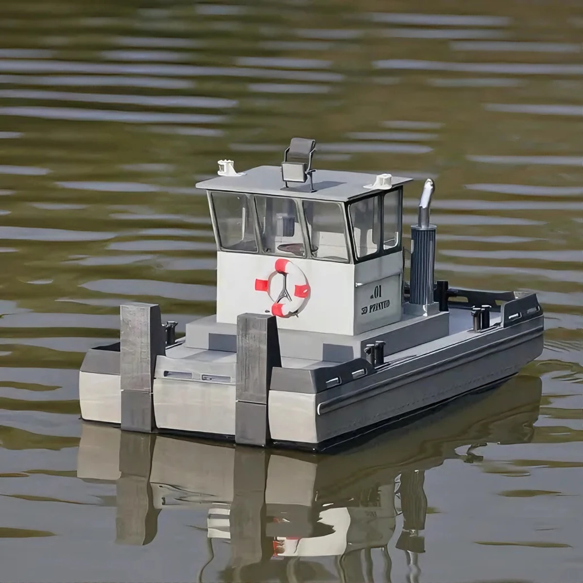 RC Ships 50cm Features A Dual-motor Flat-top Design Remote Control Boat 3D-printed Detail Parts RC Schiffe Model Kit Ship Toy