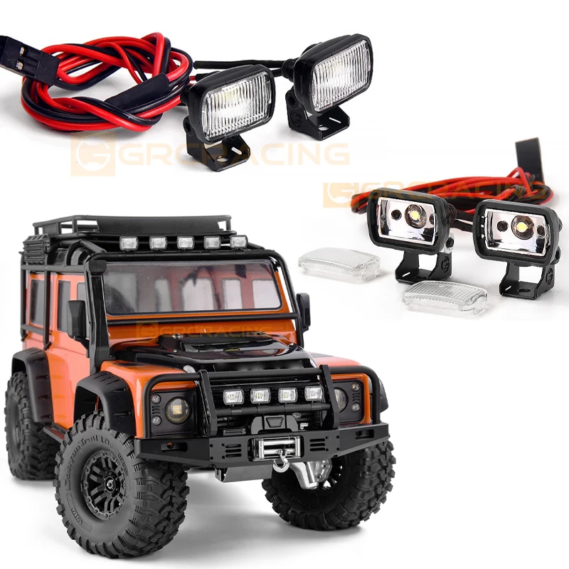 TRX4 15mm Rectangular Spotlights Taillights for 1/10 RC Crawler Car Traxxas TRX-4 Defender Ford Bronco SCX10 90046 TRX6