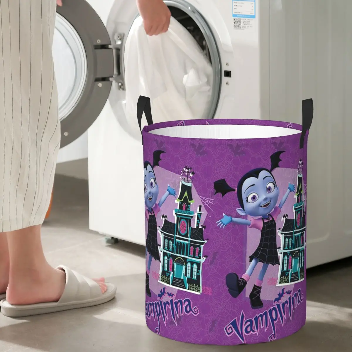 

Складные корзины для белья с принтом вампирины для девочек, корзина для хранения грязной одежды, домашний органайзер, сумка