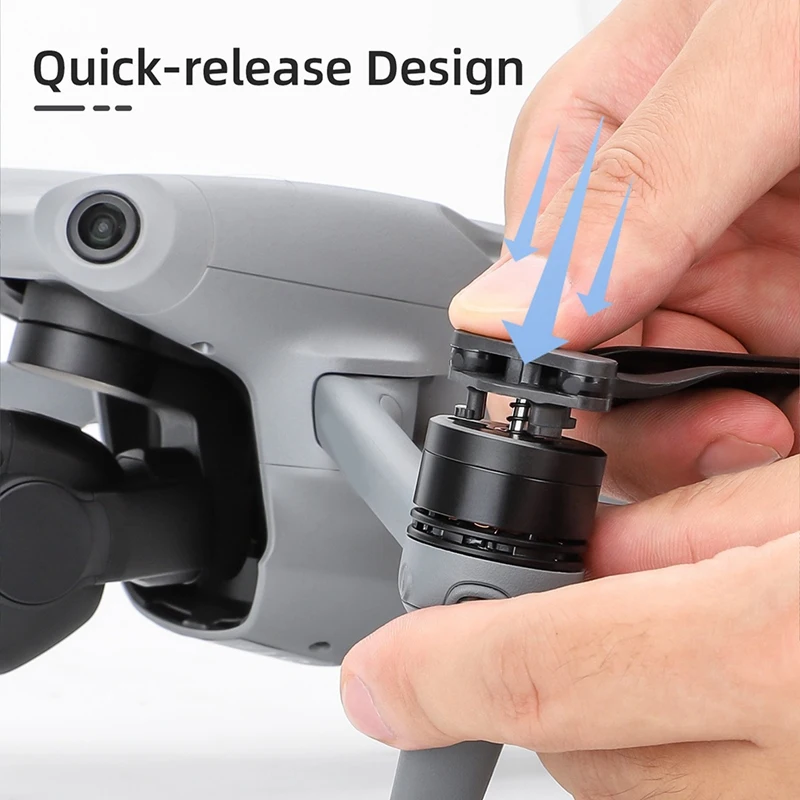 2 قطعة لـ DJI Air 3 المروحة 8747F الصامتة للحد من الضوضاء متعددة الوظائف المحمولة الإفراج السريع المجاذيف استبدال الفضة