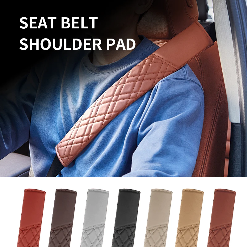 2pcs Car Seat Belt Cover Shoulder Cushion Protector Safety Belts Shoulder Pads Universal All Vehicle Models Interior Accessories