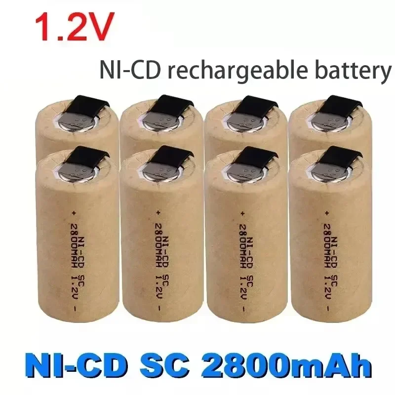 100% Original 2024 New SC 2800mah 1.2v Battery NI-CD Rechargeable Battery for Electric Screwdrivers, Electric Tools, etc