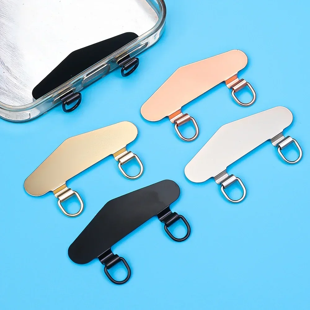 New Ultra-thin Stainless Steel Phone Tether Patch Replacement Phone Straps Gasket Sturdy Cellphone Safety Metal Connect Piece