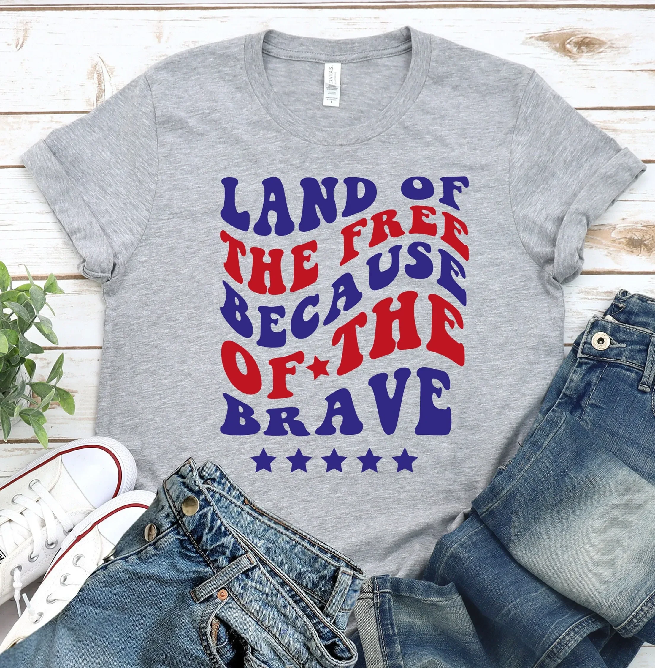 Land Of The Free Because Brave America T Shirt Since 1776 Fourth July 4th Patriotic Freedom