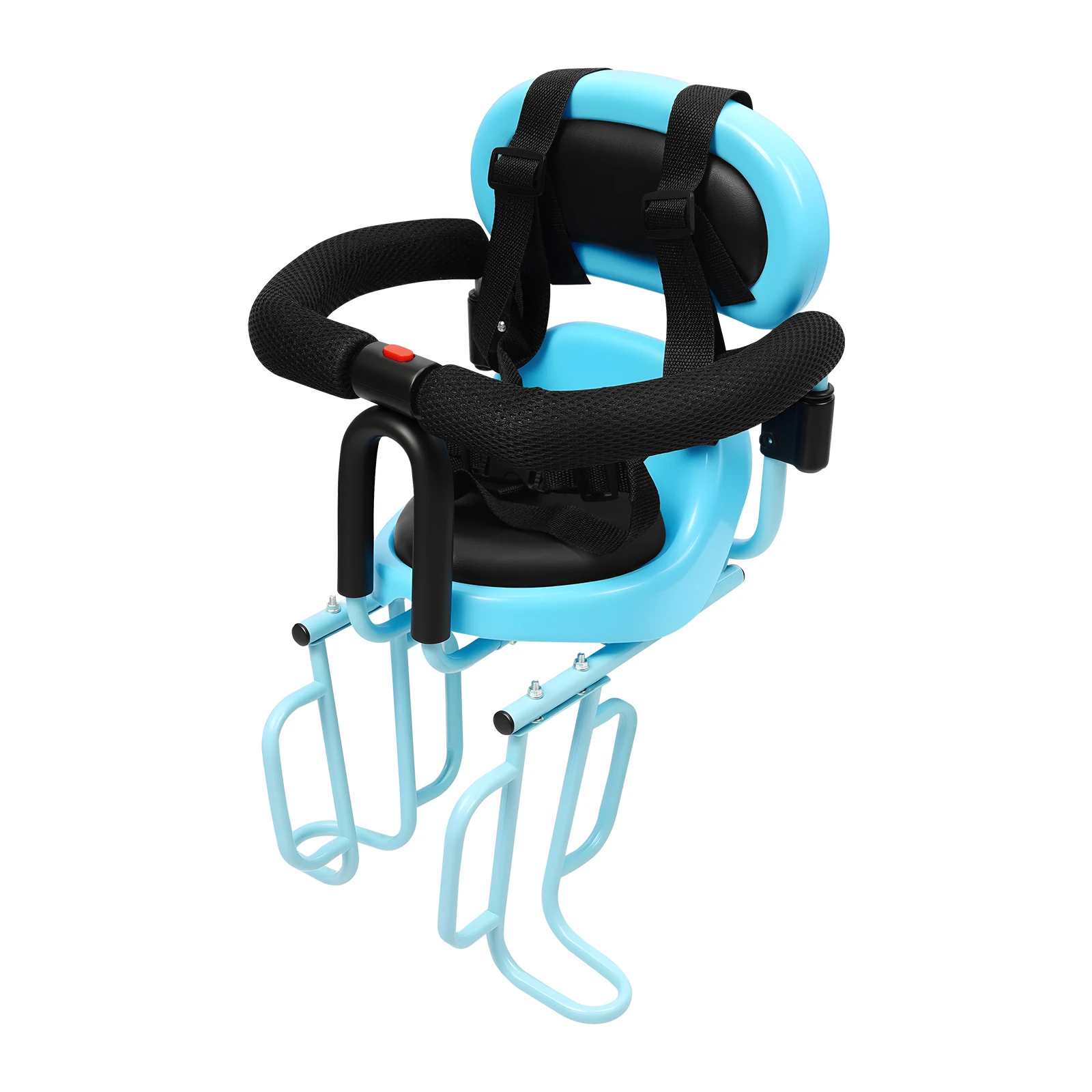 

Безопасное заднее детское велосипедное сиденье, детские сиденья с ремнем безопасности, подушка сиденья, крепление для велосипеда для детей 6 месяцев-6 лет, синий/красный