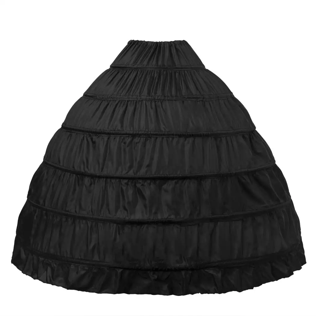 Black Ball Gown 6 Hoops  Petticoat Wedding Slip Crinoline Layers Bridal Underskirt for Bridal  Quinceanera