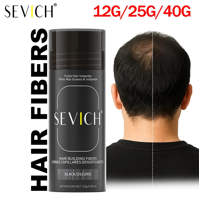 Sevich 12/25/40g Hair Building Fibers Powder eratin Thickening Spray Instant Regrowth Powder Hair Loss Products For WoGrowth 25g