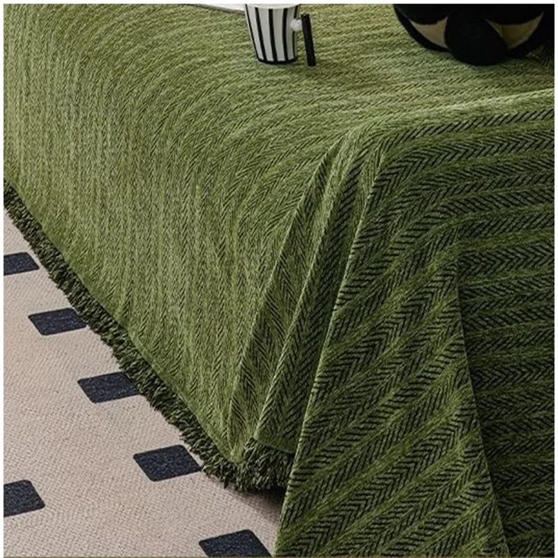 Chenille Sofa Throw Blanket Anti-slip Double-side Sofa Slipcover Four Season Universal Leisure Relax Beach Towel Living Room