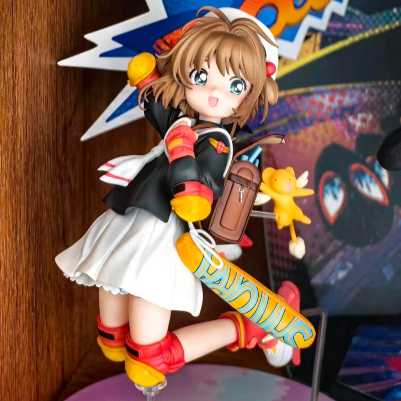 

Cardcaptor Sakura Kinomoto Sakura Limited Edition Roller Skate GK Figure Anime Statue With Kero Trendy Toy Gift For Anime Fans