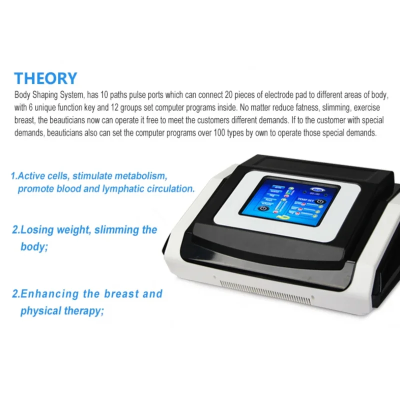 Far air pressure pressotherapy machine with heating and ems muscle stimulator for body slimming