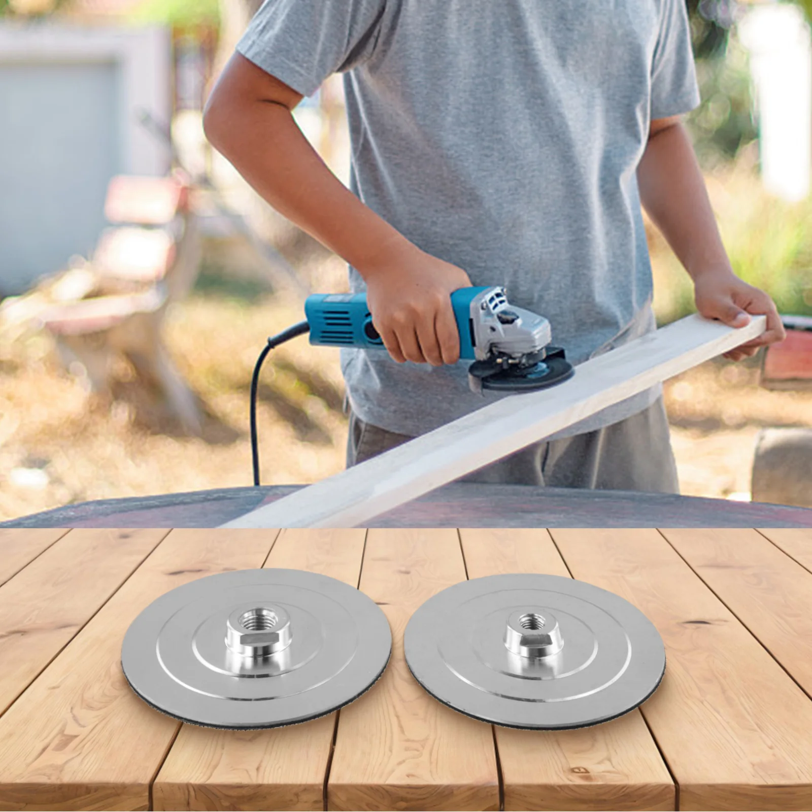 

2 шт., 4-дюймовая подкладка, алмазная полировальная подушечка, алюминиевое основание, держатель для M14 M10, аксессуар для электроинструмента