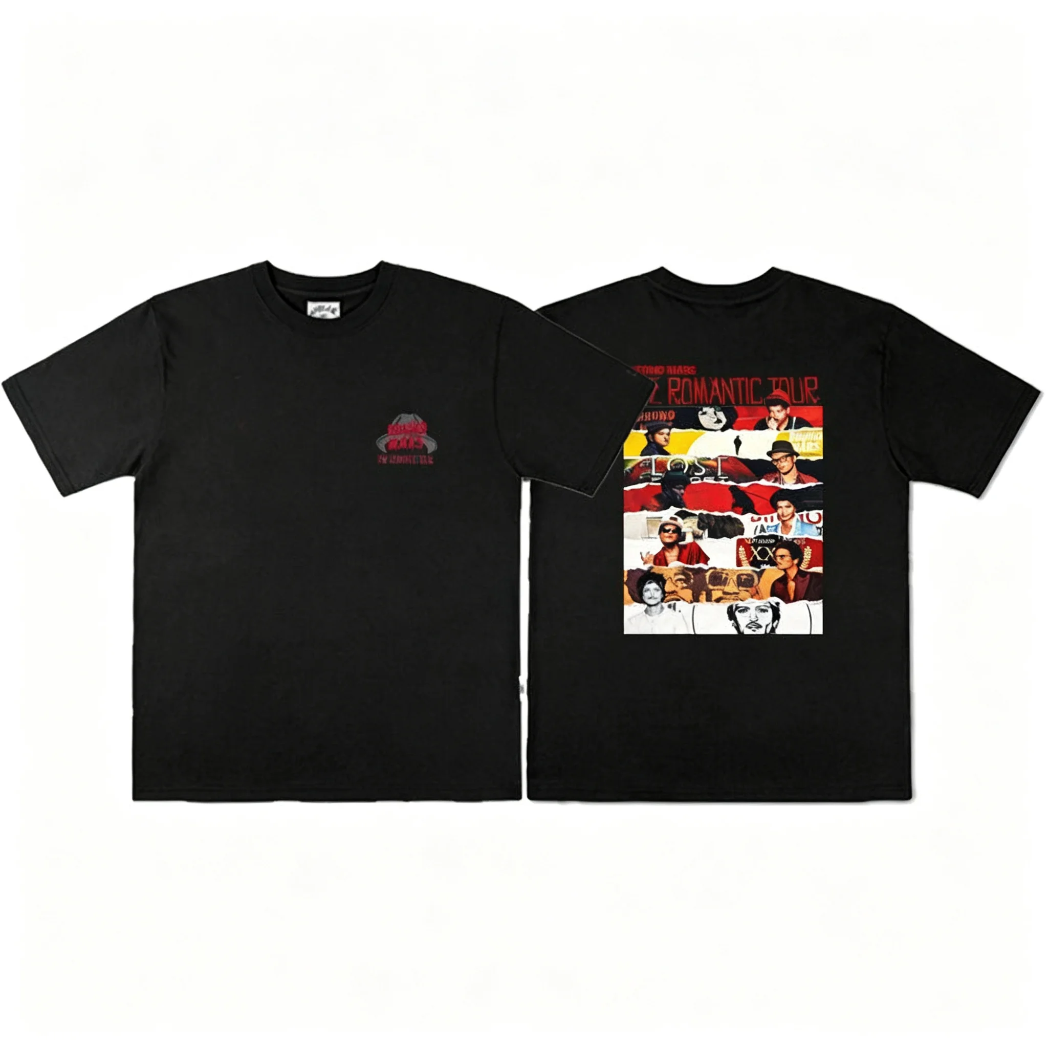 Bruno Mars Concert The Romantic Tour Same Style Surrounding Short Sleeved T-shirt Pure Cotton