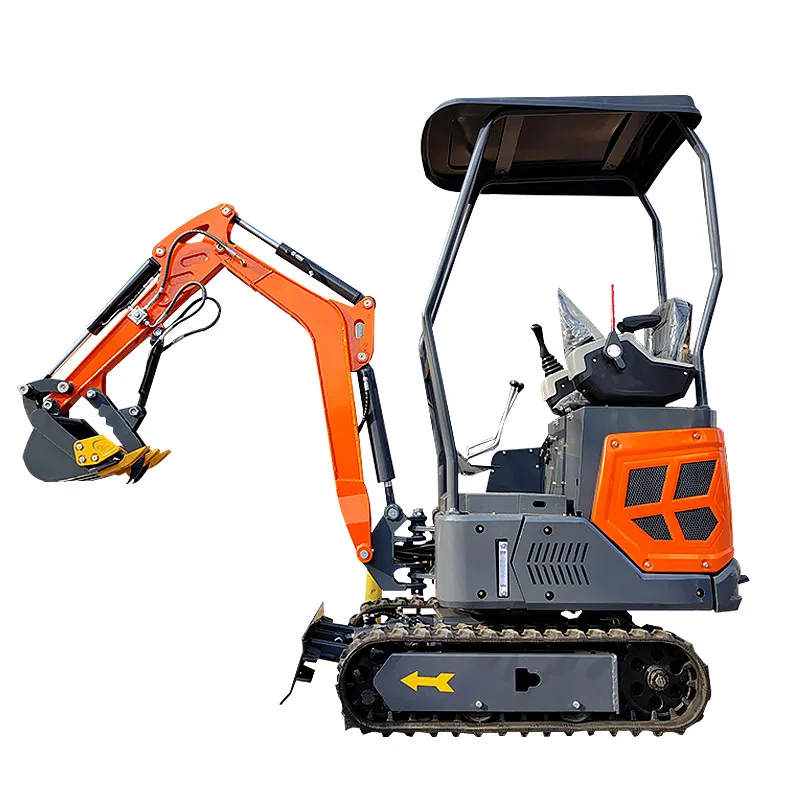 Customized Crawler Excavator 1.5 Ton Mini Excavator Small Digger With Cab For Fmaliy Farmland Garden Work And Construction Work