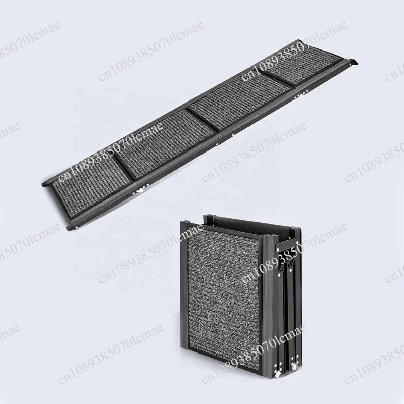Foldable Dog Aluminum Car Ramp with Soft Surface Pet Step for Vehicle