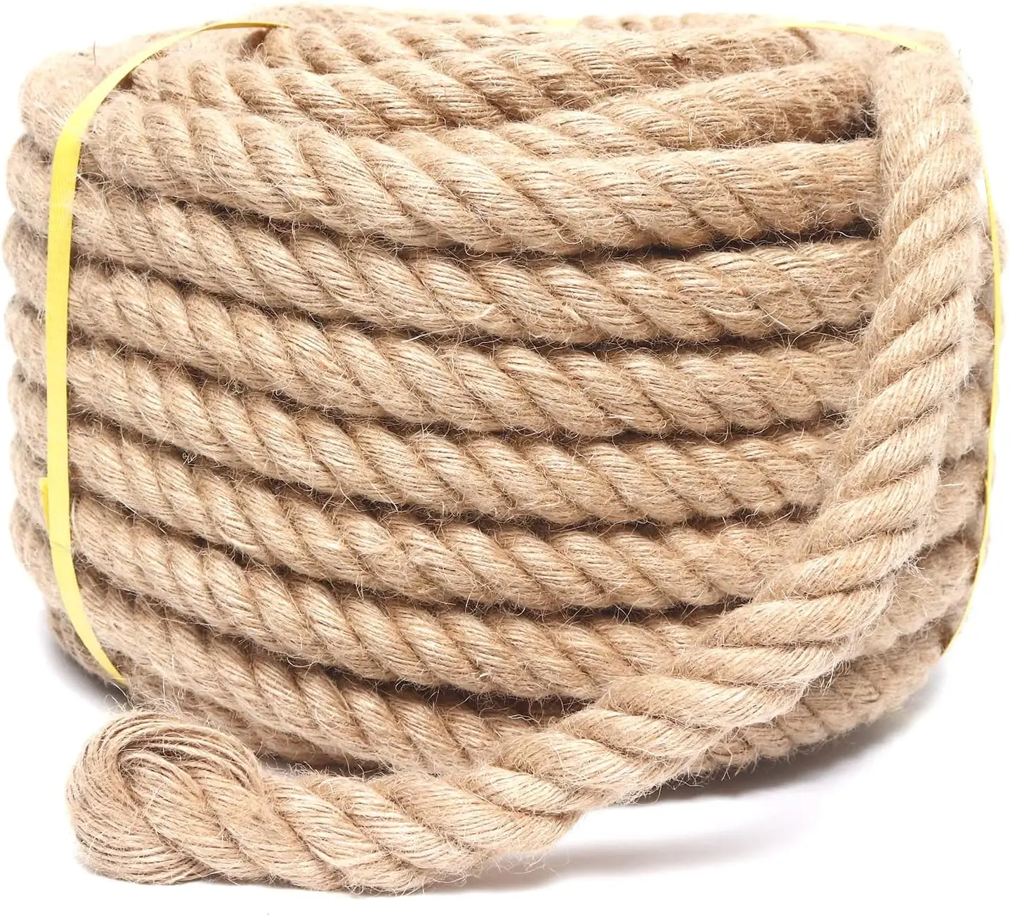 

1 Inch 100 Feet Jute Rope, Heavy Duty Natural Hemp Rope for Crafts Gardening Bundling Climbing Hammock Nautical Tug of War Railings Home Decor